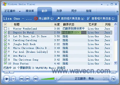 Windows Media Player Ripping CD